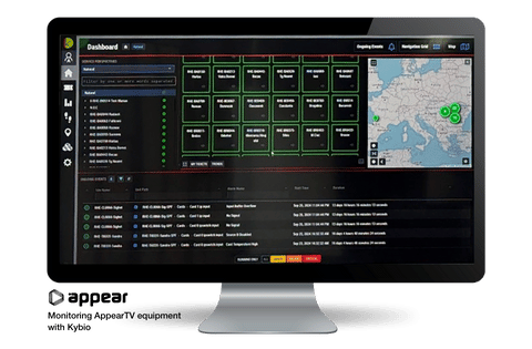 Kybio dashboard used by Orange Romania